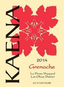 2014 La Presa Grenache